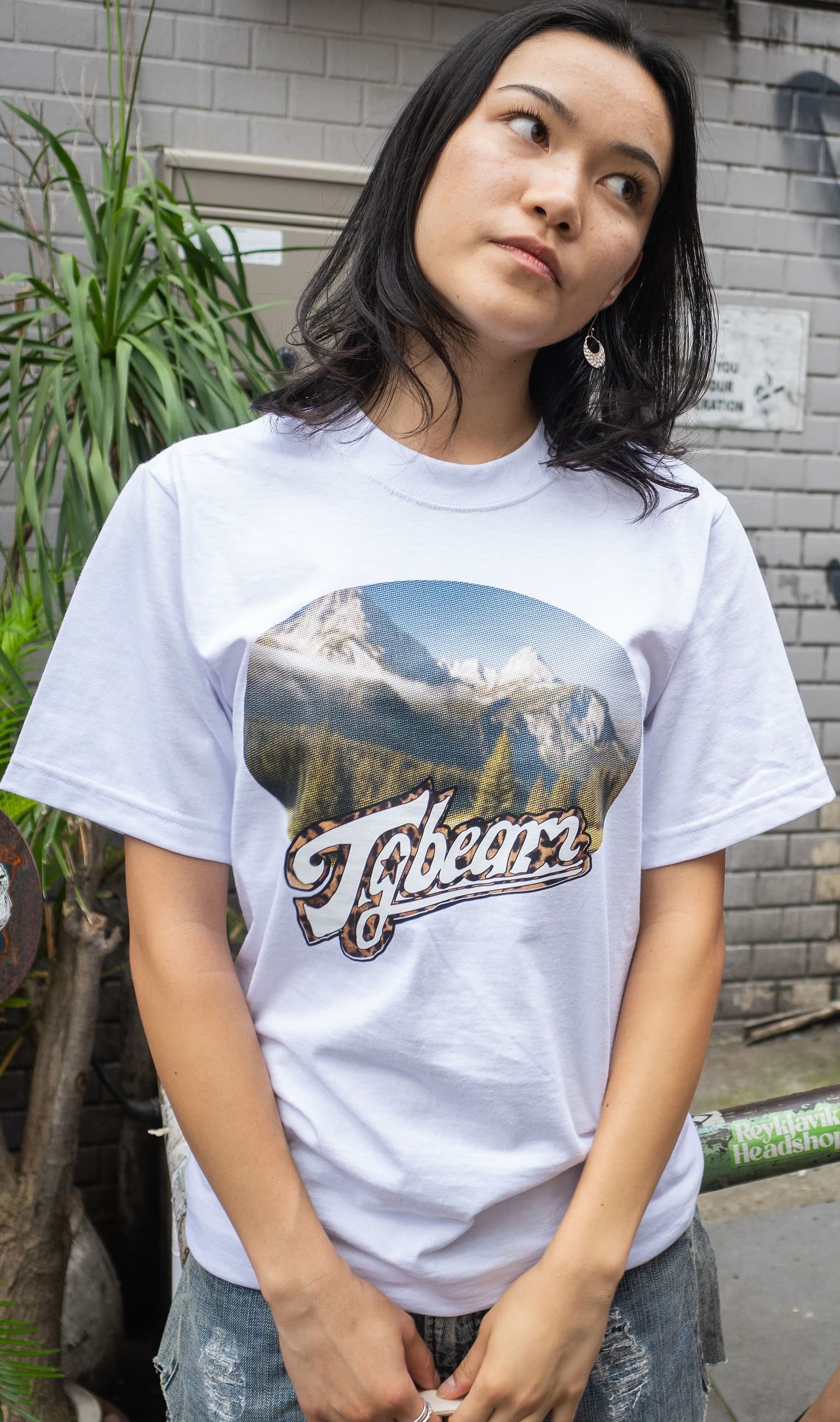 TGBEAM x Leeann Huang Mountain Tee - White